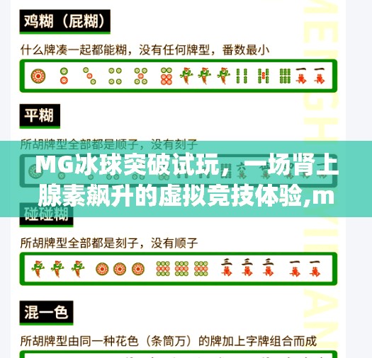 MG冰球突破试玩,一场肾上腺素飙升的虚拟竞技体验,mg冰球突破试玩